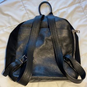 Real suede and leather backpack